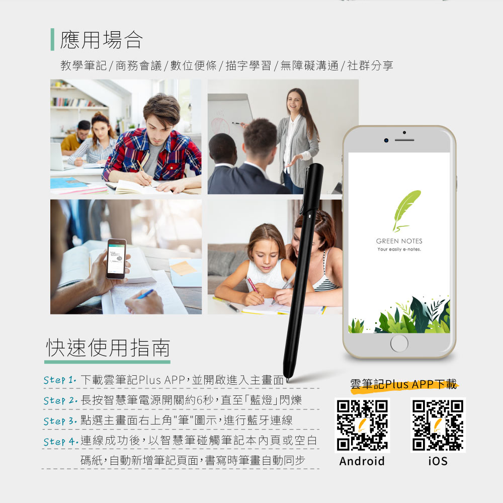 GREENON 雲筆記 Plus 快速使用指南 APP下載