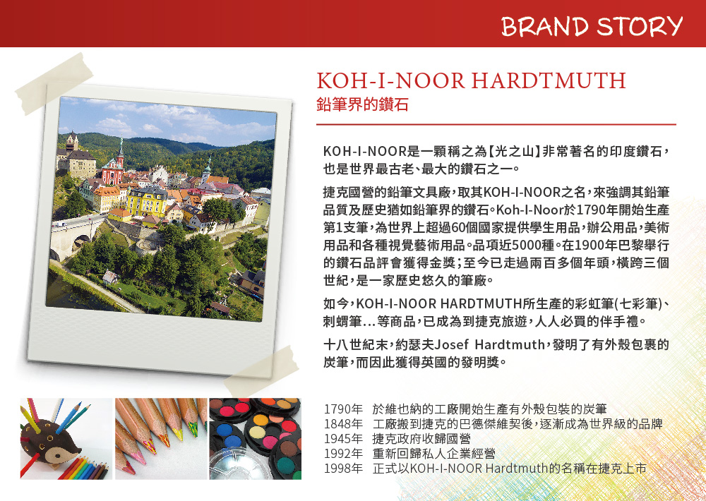 捷克 KOH-I-NOOR HARDTMUTH 光之山 鉛筆品質及歷史猶如鉛筆界的鑽石 